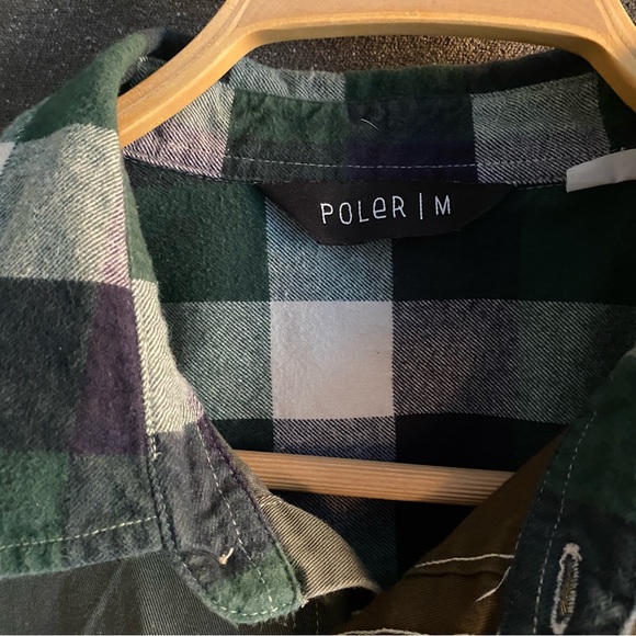 Poler Buffalo check flannel w/contrasting chest panels - Picture 3 of 5